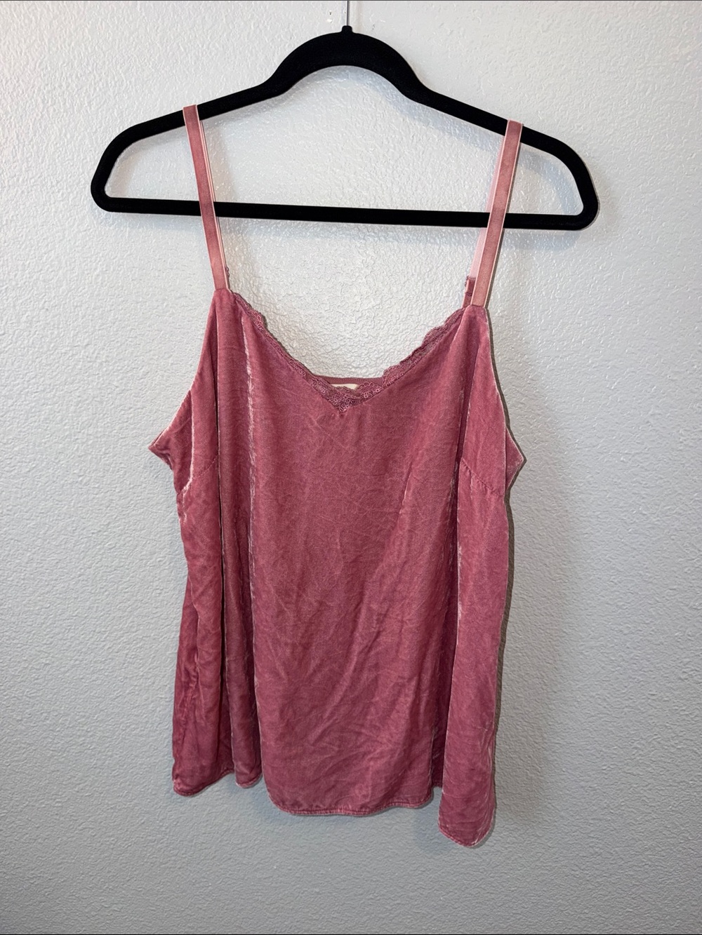 Sundance Women's Dusty Rose Velvet Cami Tank Top
